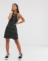 Thumbnail for your product : ASOS DESIGN high neck low back mini sundress in ditsy floral print