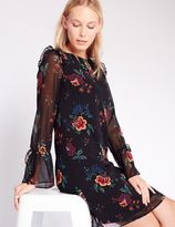 Thumbnail for your product : Marks and Spencer Floral Print Long Sleeve Fit & Flare Dress
