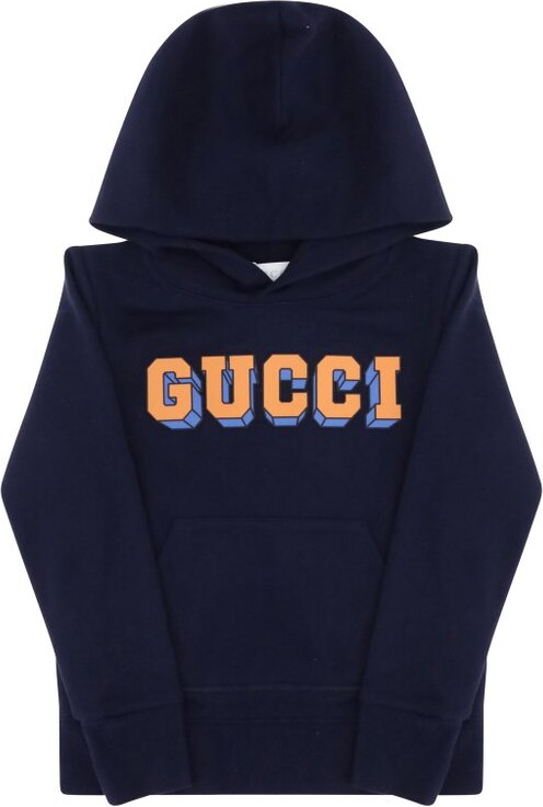 Gucci Children Logo Printed Long-Sleeved Hoodie