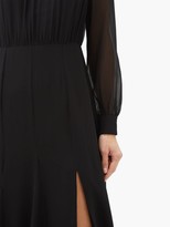 Thumbnail for your product : Saloni Jacqui Crystal-embellished Silk-georgette Dress - Black