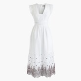 Thumbnail for your product : J.Crew Point Sur embroidered flutter-sleeve midi dress