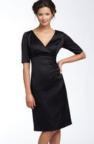 Thumbnail for your product : Donna Ricco Ruched Empire Stretch Satin Dress