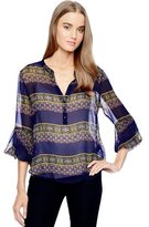 Thumbnail for your product : Ella Moss Monarch Silk Print Henley