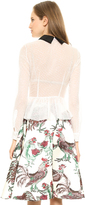 Thumbnail for your product : Rochas Flocked Blouse with Fly Detail