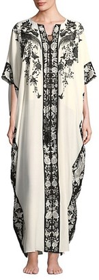 Natori Peaceful Petals Silk Nightgown
