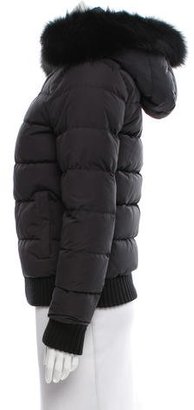 Michael Kors Fox Fur-Trimmed Puffer Coat