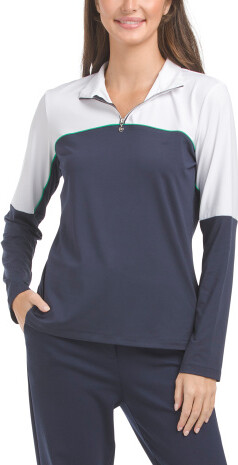 TJMAXX Upf 40 Gaia Mock Neck Jacket For Women, Polyester