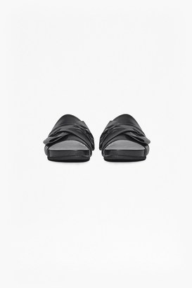 French Connection Shida Bow Leather Sliders