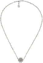 Thumbnail for your product : Gucci Flower necklace with diamonds and pearls