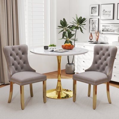 House of Hampton Round Pedestal Dining Set
