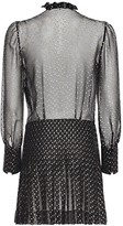 Thumbnail for your product : Saint Laurent Lurex Dot Silk Sheer Muslin Mini Dress