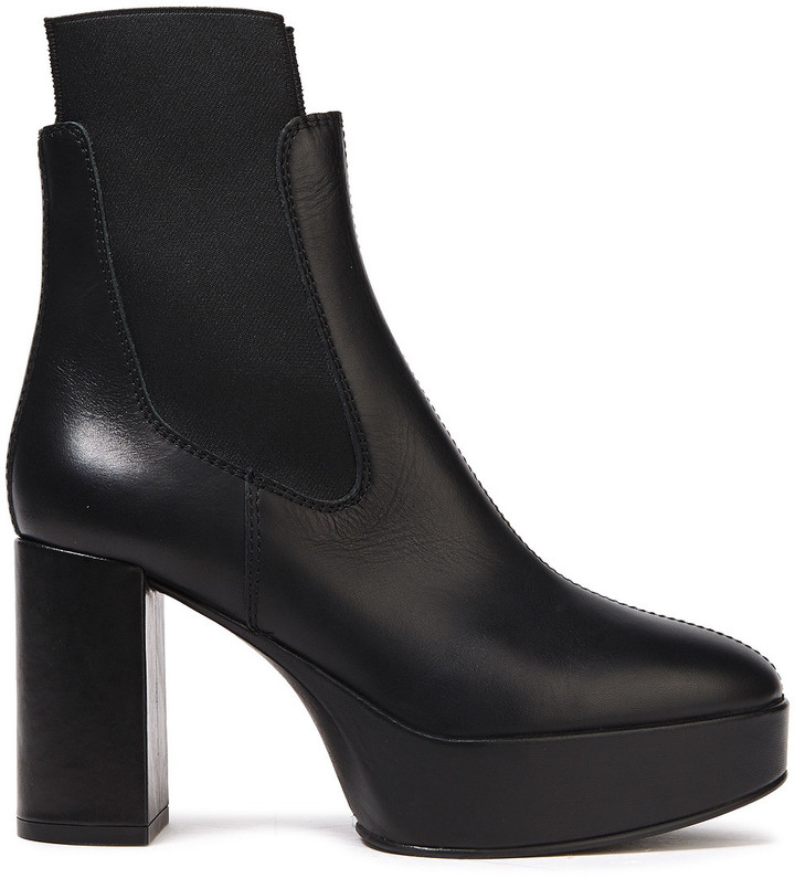 acne studios leather platform ankle boots