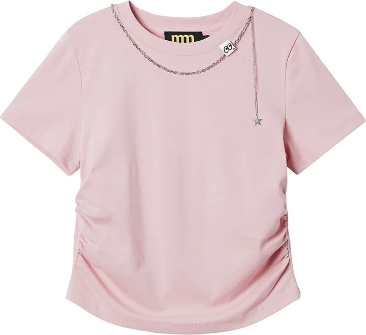 Mini Cream chain-embellished T-shirt