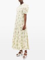 Thumbnail for your product : Miu Miu Floral Crystal-embellished Velvet Dress - Ivory Multi