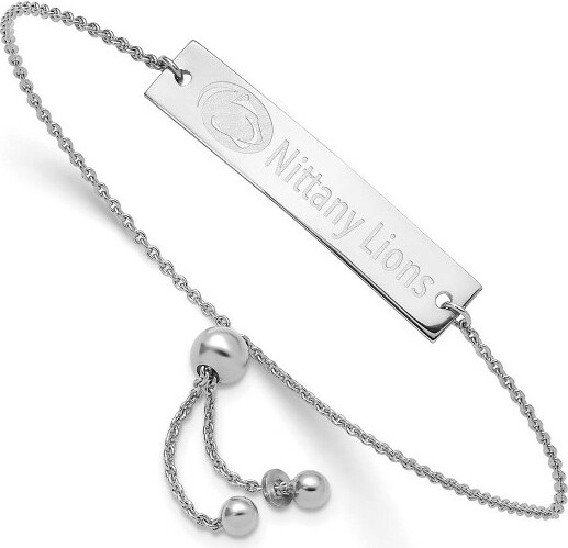 Black Bow Jewelry Co. BlackBowJewelrySterlingSilverPennStateNittanyLionsNCAABarNittanyLionsIDBracelet9Inch