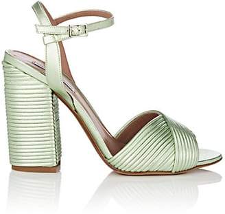 Tabitha Simmons Women's Kali Pleated Leather Sandals - Lt. Green