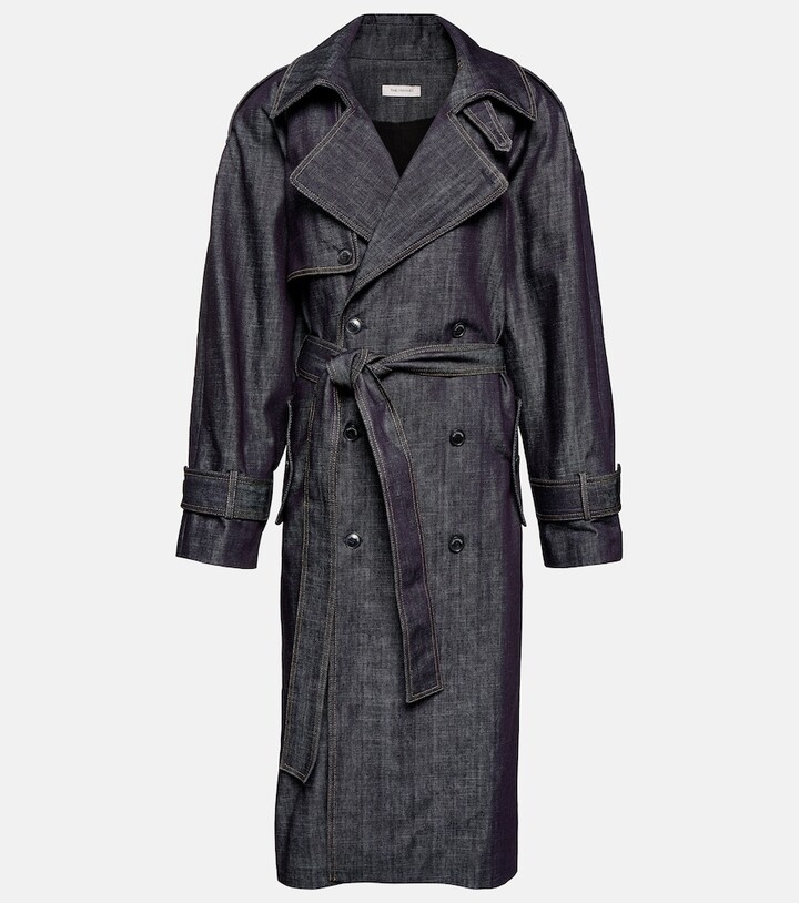 The Mannei Aspos denim trench coat - ShopStyle