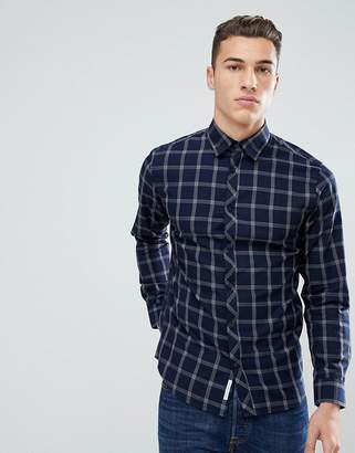 Jack and Jones Core Slim Fit Shirt With Grid Check