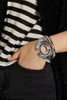 Thumbnail for your product : Pamela Love Cutout burnished silver-plated brass cuff