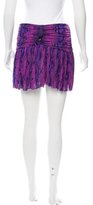 Thumbnail for your product : Diane von Furstenberg Gathered Silk Mini Skirt