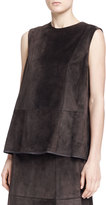Thumbnail for your product : The Row Drapley Sleeveless Suede Top