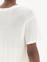 Thumbnail for your product : FRANCES DE LOURDES Johnny Cashmere-blend Jersey T-shirt - Ivory