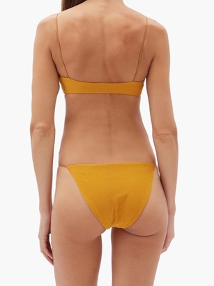 JADE SWIM Bare Minimum Terry Bikini Briefs - Dark Yellow