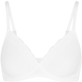 Thumbnail for your product : Hanro White Lace-trimmed Soft-cup Bra
