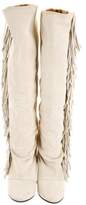 Thumbnail for your product : Isabel Marant Fringe-Trimmed Wedge Boots
