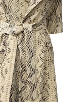 Thumbnail for your product : ZEYNEP ARCAY Oversize Snake Print Leather Trench Coat