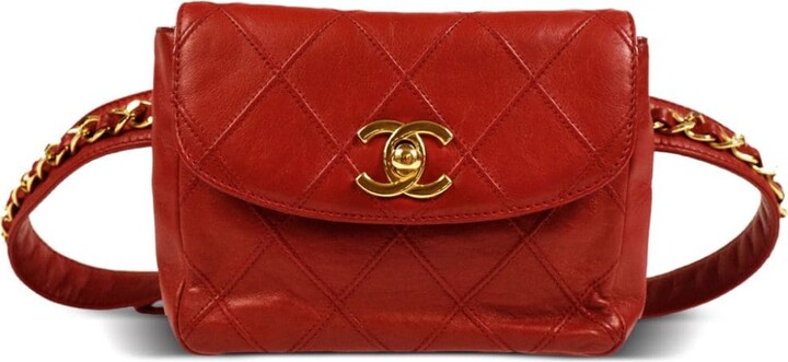 Chanel Pre Owned 1980-1990s CC diamond-quilted belt bag - ShopStyle