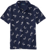 Thumbnail for your product : Ralph Lauren Childrenswear Short-Sleeve Mesh Marlin Polo Shirt, Blue, Size 5-7