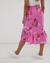 Thumbnail for your product : Vero Moda floral ruffle midi skirt