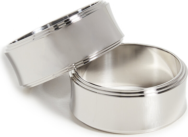 Georg Jensen Pyramid Napkin Rings (Set of 2)