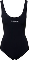 Black One-piece Swimsuit With Logo 