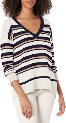 Lucky Brand Women's V-Neck Striped Sweater - ShopStyle Cardigans