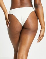 Thumbnail for your product : Weekday Ava bikini briefs in off white - WHITE