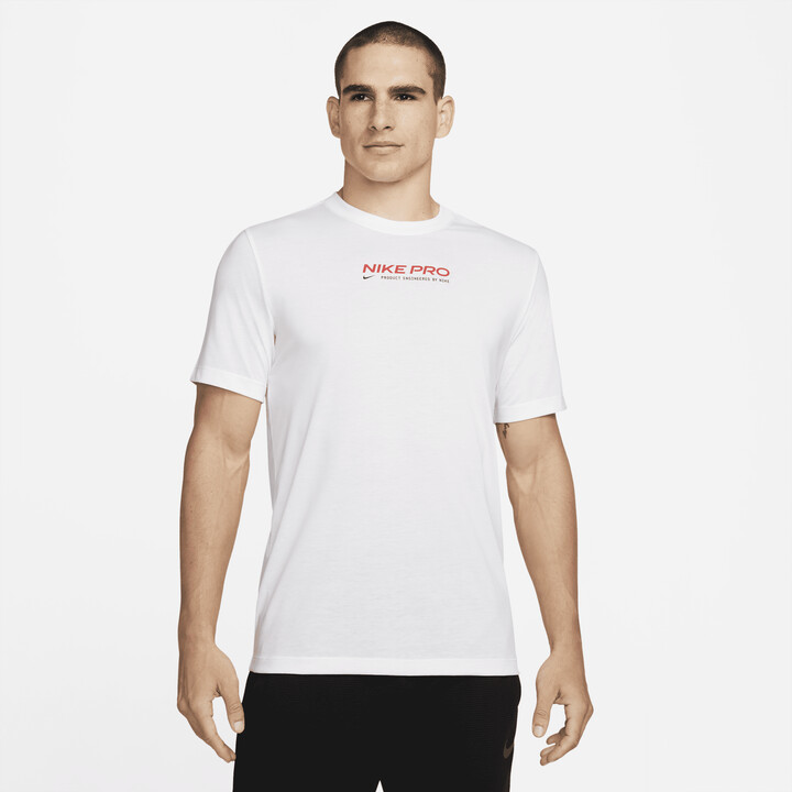 Nike Men's Pro Dri-FIT Training T-Shirt in White - ShopStyle