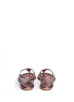 Thumbnail for your product : Nobrand 'Callas' crystal T-strap metallic leather sandals