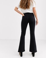 Thumbnail for your product : Object high waisted flared jeans in black