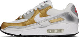 Thumbnail for your product : Nike Gold & Silver Air Max 90 Sneakers