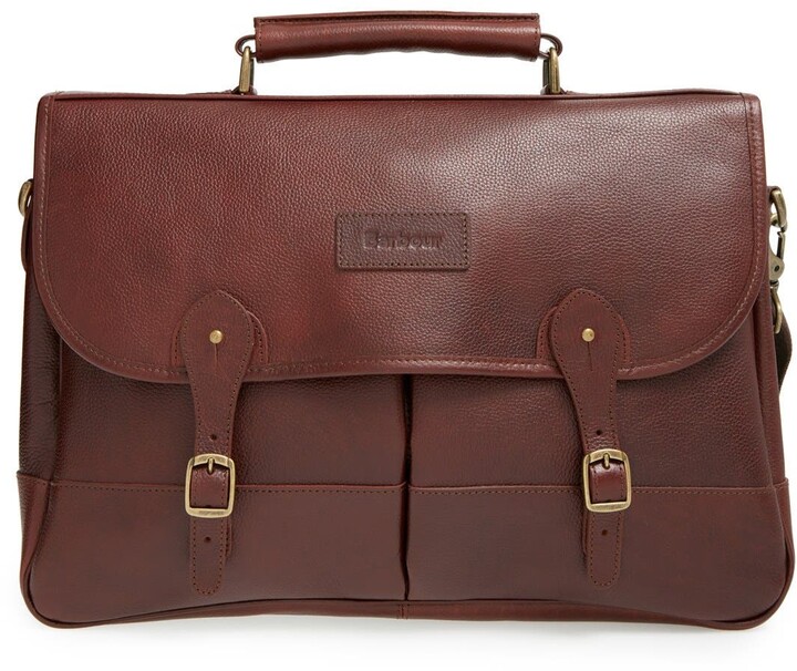 Barbour Leather Briefcase - ShopStyle Bags