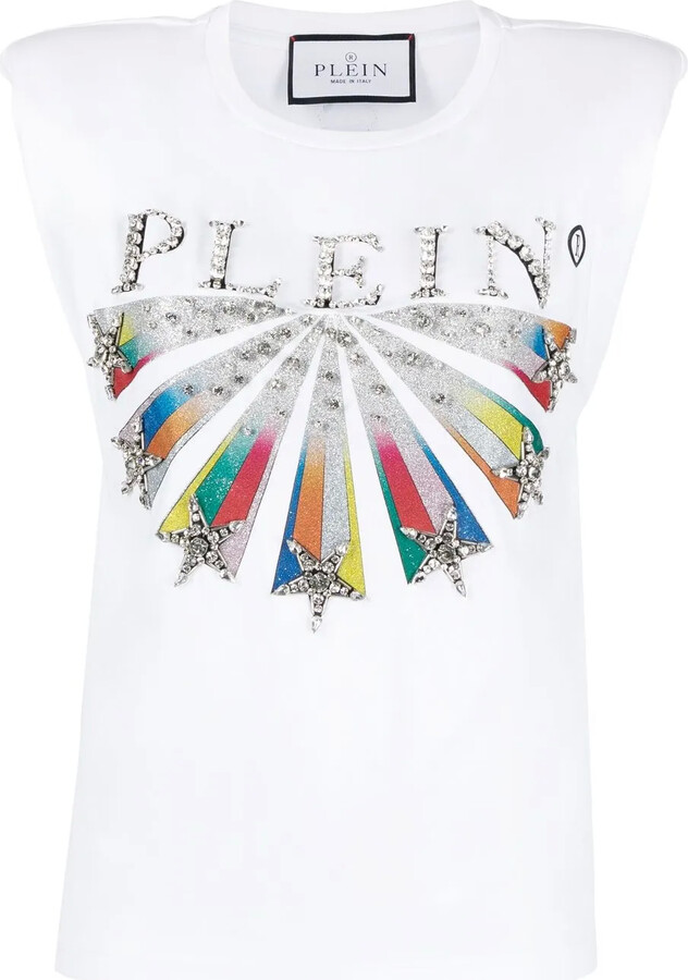 Philipp Plein embellished logo-print T-shirt
