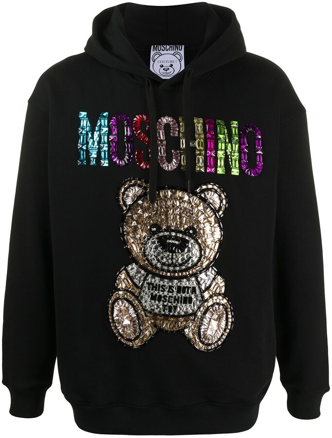 moschino hoodie teddy bear