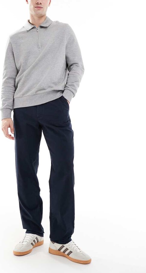 Farah norwood straight fit chino pants in navy