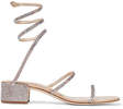 rene caovilla crystalembellished satin and leather sandals
