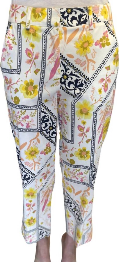 DREW Clara Stretch Sateen Pants In Multi Color
