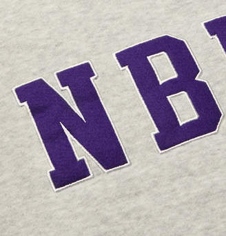 Neighborhood Logo-Appliqued Melange Fleece-Back Cotton-Jersey Sweatshirt - Men - Gray