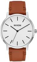 Thumbnail for your product : Nixon Porter White Dial Light Tan Leather Strap Mens Watch