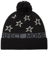 Thumbnail for your product : Perfect Moment Star-jacquard Wool Beanie Hat - Black Grey